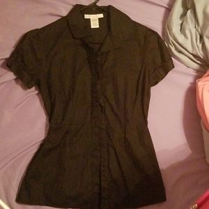 Charlotte Russe pinstripe button up blouse